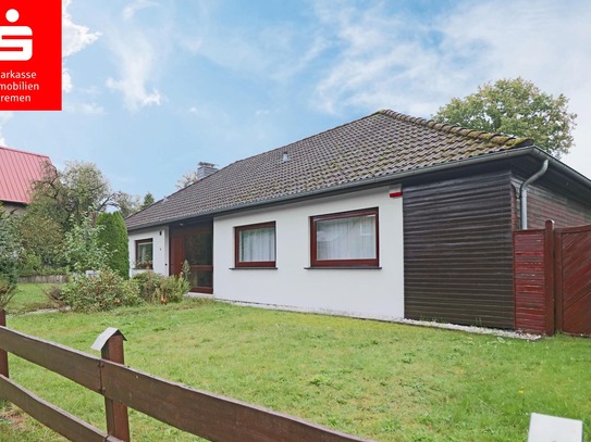 Bungalow mit einem Wohnzimmer, das zum Tanzen einlädt, in ruhiger Wohnlage von Bremen-Farge