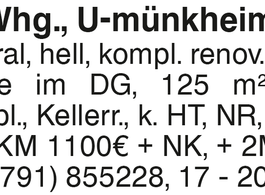 Mietwohnung in Untermünkheim (74547)