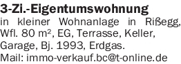 Kaufangebote 3-4 Zimmer -Wohnung