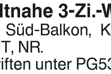 GP, stadtnahe 3.- Zi,- Whg