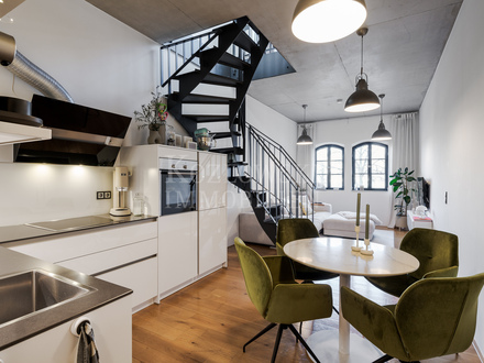 Für Design-Liebhaber im DOCK 31 - Maisonette-Loft mit 2 Dachterrassen!