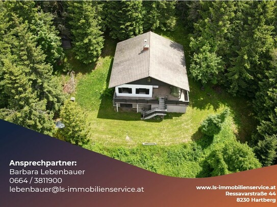Rarität in sehr begehrter Lage am Masenberg/Pöllauberg! Wohnhaus auf 1070m Seehöhe in absoluter Ruhelage mit wunderschö…