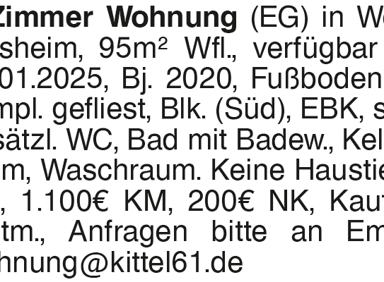 3 Zimmer Wohnung