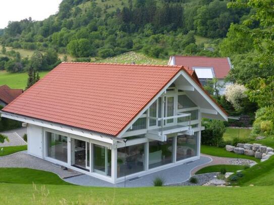 Traumhaftes Angebot! Luxuriöses modernes HUF Haus mit herrlichem Blick ins Grüne!