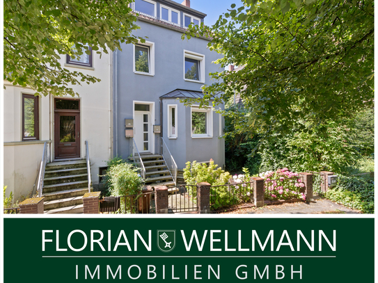 Bremen - Woltmershausen | Modernisierte, schick gestaltete Hochparterrewohnung mit Sonnenbalkon, Terrasse und Garten