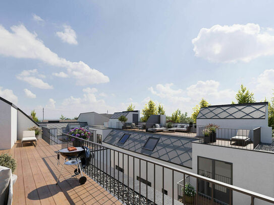 DACHTERRASSENTRAUM nähe Hirschstettner Aupark | 3 Zimmer Townhouse | Erstbezug