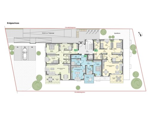 Neubau einer Wohnanlage nach KfW 40(1.03.2023) geplant mit 8 Eigentumswohnungen in Bünde.