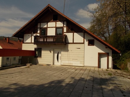 Sonniges Zweifamilienhaus mit Gewerbeflächen im EG