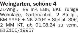 Vermietung 4-5 Zimmer-Wohnungen