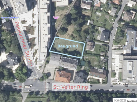 Klagenfurt - Zentrum: großzügiger, ebener Baugrund - fußläufig zum Alten Platz, Stadttheater, LKH, Kreuzbergl