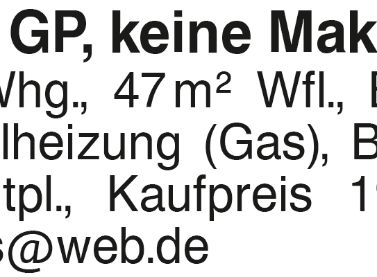 2-Zi in Gp, keine Makler