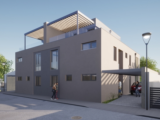 Baubeginn 2024 in Grünruhelage- Familiengerechte Doppelhaushälften-133 m² Garten, 223 m² Wohnnutzfläche, 5 Zimmer-2 Eta…