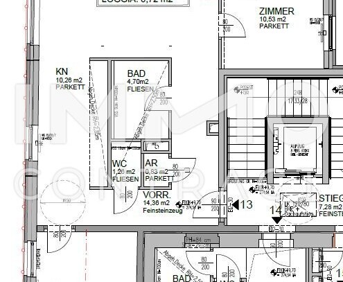 DACHGESCHOSS Mietwohnung ca. 94m2 großzügige Loggia im Herzen von Wr. Neustadt