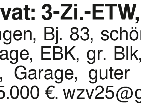 Von privat: 3-Zi.-ETW