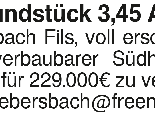 Grundstück in Ebersbach Fils zu verkaufen