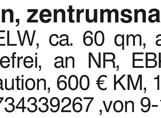 2-Zimmer Wohnung Ehingen, zentrumsnah