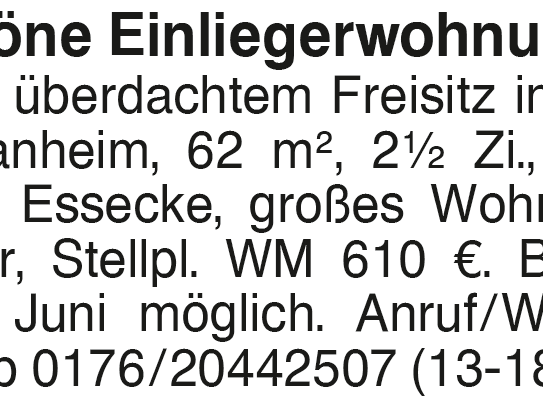 Schöne Einliegerwohnung