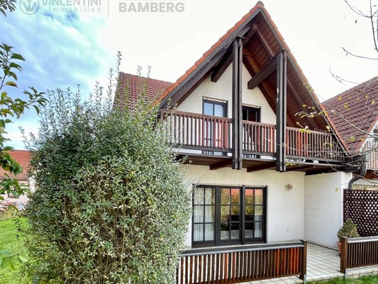 Gemütliche Doppelhaushälfte mit Garten, überdachter Terrasse und Balkon in ruhiger Lage bei Bamberg