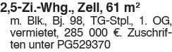 2,5-Zi.-Whg., Zell, 61 m