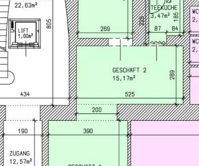 Klagenfurt - Bahnhofstr. vis-á-vis der Wirtschaftskammer: EG-Fläche als Verkaufsladen, Büro, Beauty Bar