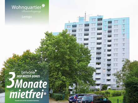 Nur bei belvona: 3 Zimmer Ahorn-Luxuswohnung im Wohnquartier Biesterbergweg! 3 Monate mietfrei! Nur bei belvona: 3 Zimmer Ahorn-Luxuswohnung im Wohnquartier Biesterbergweg! 3 Monate mietfrei!