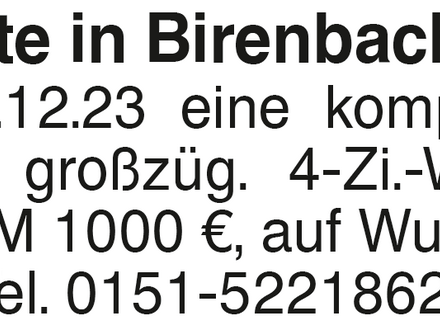 Vermiete in Birenbach