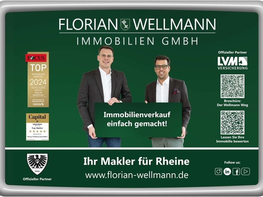 Rheine - Stadtberg | Ein- / Zweifamilienhaus mit vielseitigen Möglichkeiten, Vollkeller und Garage in verkehrsberuhigte…