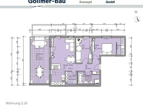 Gemütliche Penthouse-Wohnung mit 3 Zimmern, Ankleide und Dachterrasse