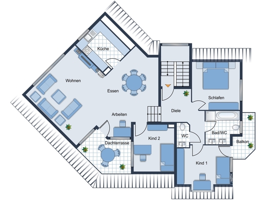 Großzügige Dachgeschoßwohnung in ruhiger und grüner Lage im Dachswald