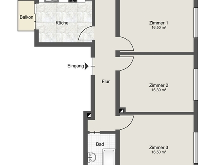 Zentral gelegene Wohnung: Perfekt für WG- und Pärchenleben!