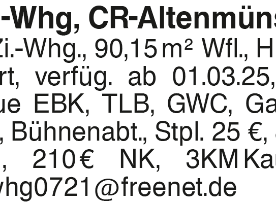 4-Zi.-Whg, CR-Altenmünster