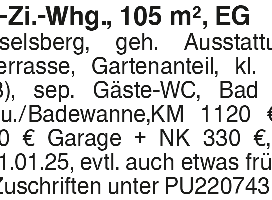 3,5 Zimmer Wohnung in Eselsberg