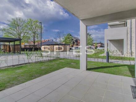 Neubau / Erstbezug: Moderne 3-Zimmer-Wohnung mit Gartenanteil und Terrasse