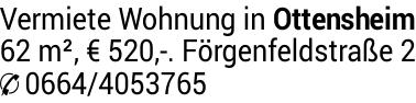 Mietwohnung in Ottensheim (4100) 62m²