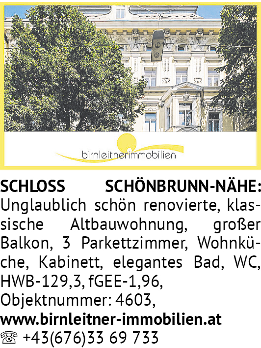 SCHLOSS SCHÖNBRUNN-NÄHE: Unglaublich schön renovie - immo.kurier.at