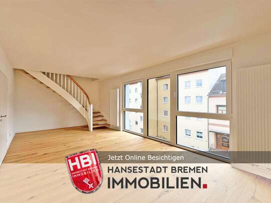 Flüsseviertel / Erstbezug / Exklusive 4-Zimmer-Maisonettewohnung mit Dachterrasse