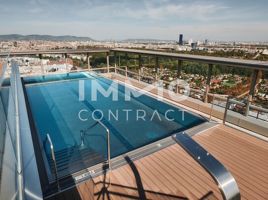 ERSTBEZUG: Grandioser Skyline Blick + Pool am Dach = exzellenter Lifestyle