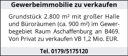 Gewerbeimmobilie zu verkaufen