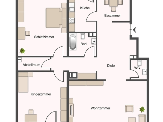 Traumhafte 3,5-ZKB Hochparterre-Wohnung mit 2 Balkonen in Viernheim-Ost - sofort frei