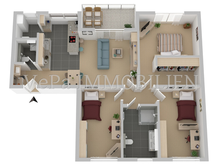 VePa IMMOTIP: MODERNE BARRIEREFREIE 4 - ZIMMER EIGENTUMSWOHNUNG MIT LOGGIA & 6% AfA