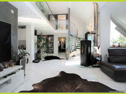 LUXUS Penthouse-Maisonette-Wohnung mit Kamin, Galerie, Rooftop Terrasse & weiteren Annehmlichkeiten