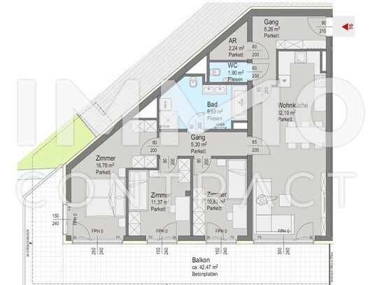 43 m2 Balkonwohnung im Wienerwald