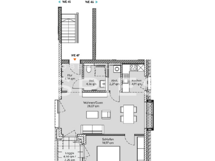 Moderne 2-Zimmer Neubauwohnung mit gemütlicher Loggia
