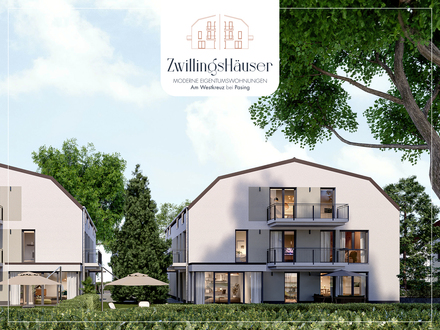 ZwillingsHäuser in München - KFW-55 Standard - 3-Zi. Wohnung mit gr. Garten (ca. 280m²) -Erstbezug!