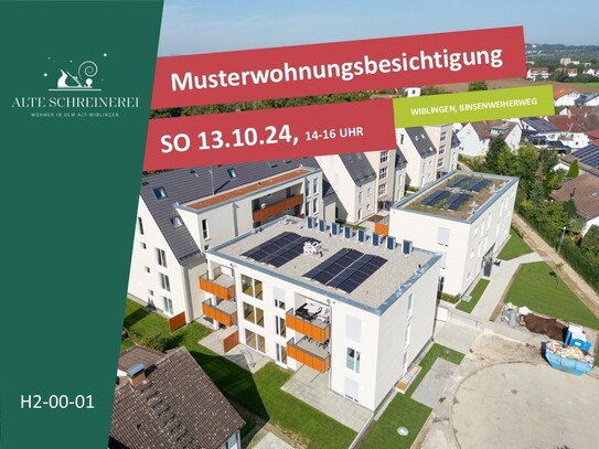 Ab sofort Bezugsfertig | 3-Zimmer Wohnung mit Terrasse und Gartenanteil | H2.00.01