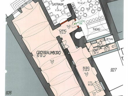 Büro/Großraumbüro in denkmalgeschütztem Haus in der Passauer Innstadt, ca. 127m² ab 01.04.2024 zu vermieten