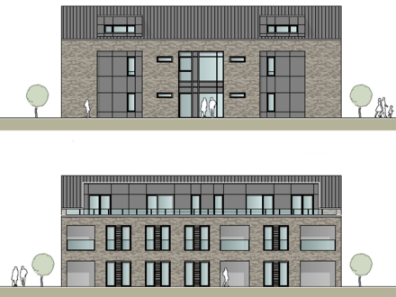 Neubauwohnung im Dachgeschoss mit großer Dachterrasse in zentraler Lage von Jever (Whg. Nr. 8, 2. OG)