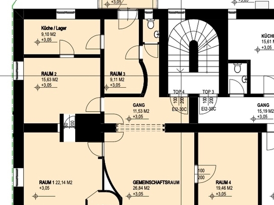 Zentrales Büro mit charmanten Details und warmem Flair Nähe SOWI