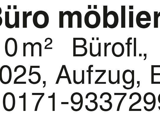 Studio Büro möbliert