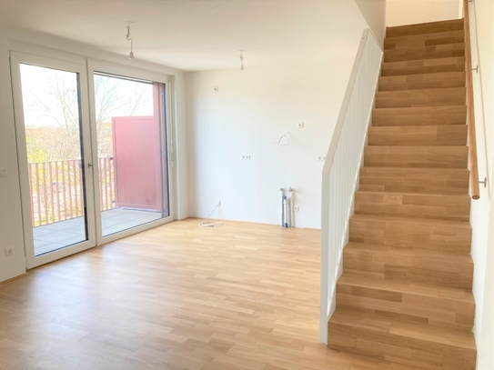 Erstbezug im Herz von Großjedlersdorf! DG-Maisonette: 4-Zimmer mit NO-Terrasse *Provisionsfrei*